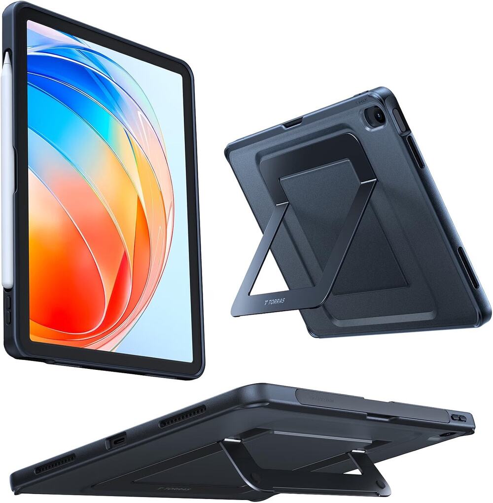 TORRAS Ostand K1 Guardian for iPad Air 11 inch Case w/Stand M4/M3/M2, Black